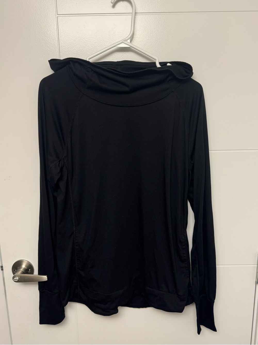 ✨4 for 25✨90 Degree By Reflex Black Athletic Long-Sleeve Hooded Top | XL